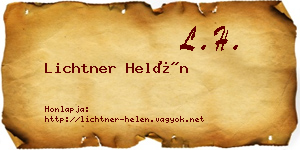 Lichtner Helén névjegykártya